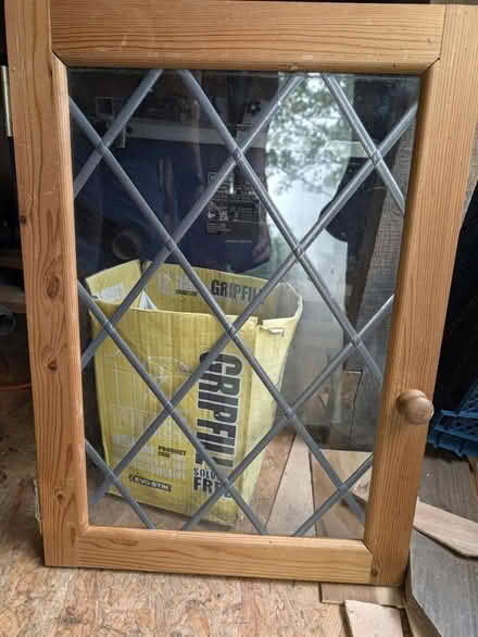 Photo of free Pine cabinet glassed door (Littleover, Derby DE23) #1