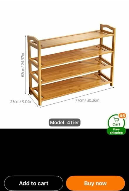 Photo of Wooden shelves shoe rack (Chatham ME5) #1