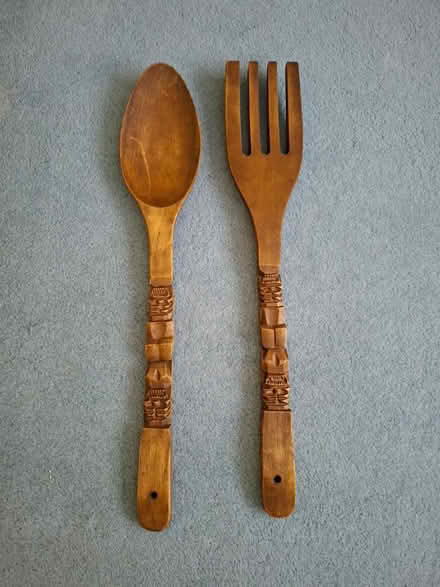Photo of free Large wooden Spoon&Fork (Welling DA16) #1