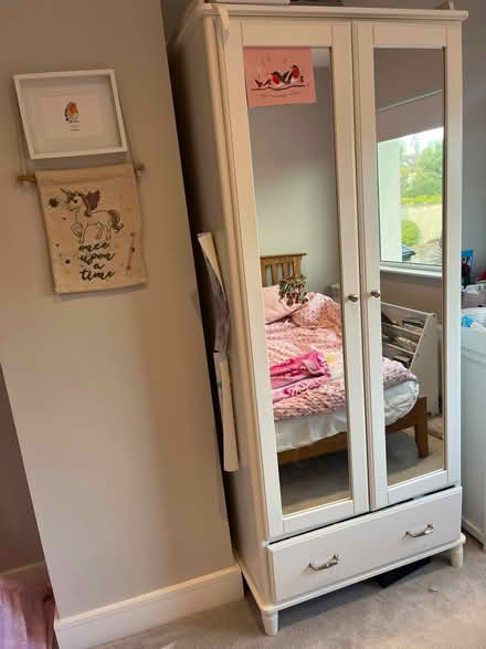 Photo of free Tall solid oak wardrobe - white (Stillorgan) #1