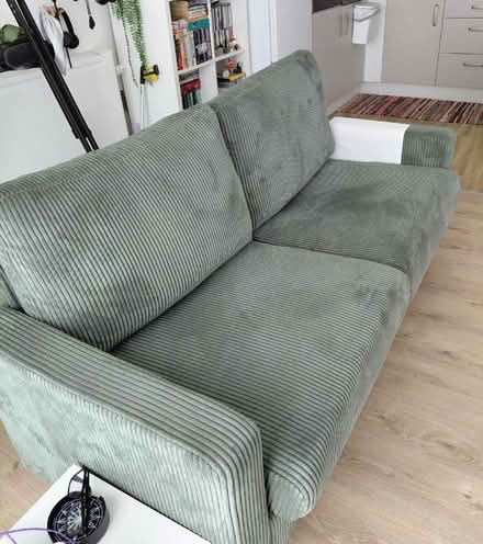 Photo of free 2 seater corduroy sofa (Prescot L34) #3