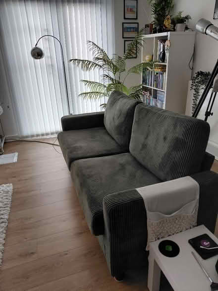 Photo of free 2 seater corduroy sofa (Prescot L34) #2