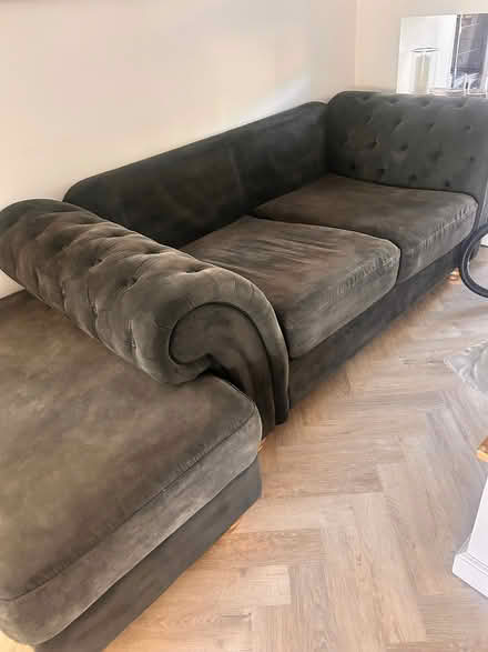 Photo of free 2 seater sofa painted with fabric paint. (Ampthill MK45) #1