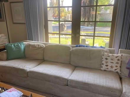 Photo of free 3 piece sectional couch, off-white (Stevens Creek and Lawrence) #1