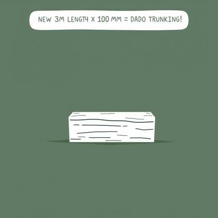 Photo of free New 3m length of 100mm x 50mm dado trunking (Llanwarne HR2) #1