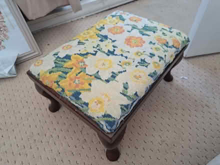 Photo of free Cross-stitched pouffe foot-rest (Milber TQ12) #2