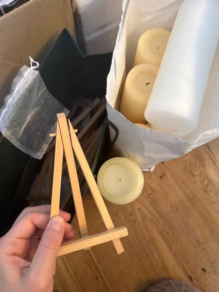 Photo of free Wedding stuff: candles, mini easels (Speedwell BS5) #1