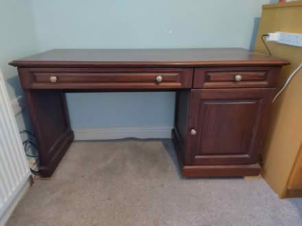 Photo of free Wooden desk (Llanfyllin SY22) #1