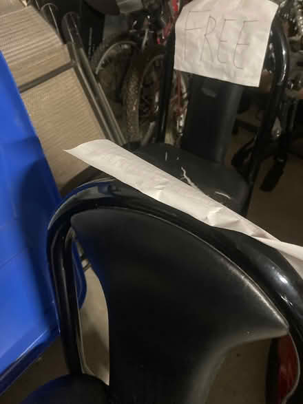 Photo of free Two matching chairs, black metal (Stevens Creek and Lawrence) #2