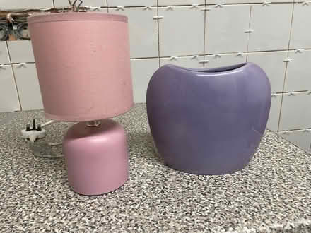 Photo of free Pink lamp and purple vase (Cricket Road OX4) #1