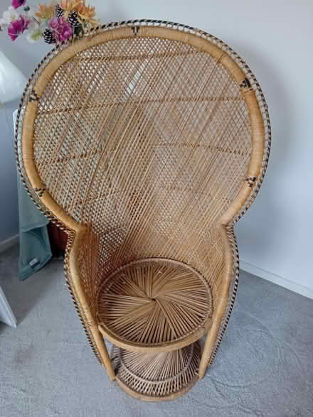 Photo of free wicker peacock chair (Morecambe LA4) #1