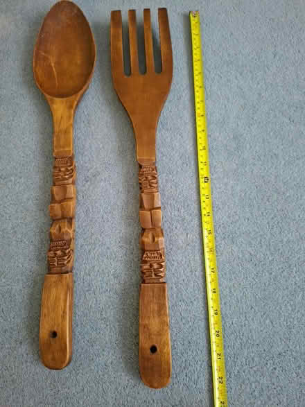 Photo of free Large wooden Spoon&Fork (Welling DA16) #2