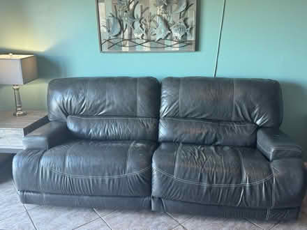 Photo of free Leather sofa and loveseat (Indiatlantic) #1