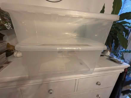 Photo of free 2 plastic storage boxes (Craven Road CV21) #1