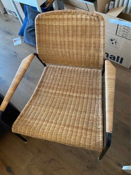 Photo of free Rattan & metal lounge chair (Shepherds Bush W6) #1
