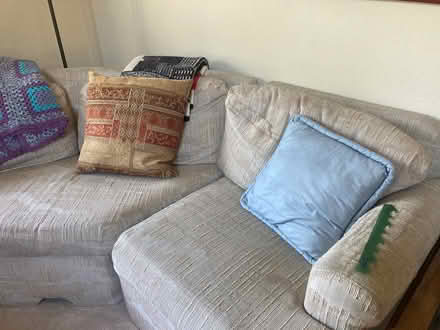 Photo of free 3 piece sectional couch, off-white (Stevens Creek and Lawrence) #2