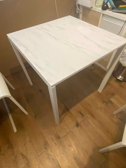 Photo of free Square Marble-Effect Table – 75 × 75 cm (Shepherds Bush W6) #2