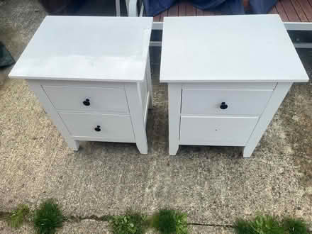 Photo of free Pair of bedside tables white (Abingdon OX14) #1