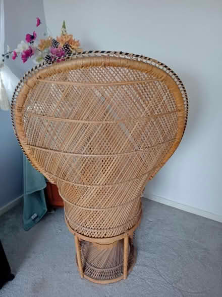 Photo of free wicker peacock chair (Morecambe LA4) #3