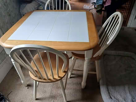 Photo of free Wooden table with 4 chairs (near Byrne Dairy) #1