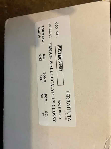 Photo of free Terratinta eucalyptus glossy tiles (North Strand Dublin 3) #2