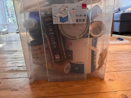 Photo of free Box of paints varnishes and brushes (Cambridge Heath E9) #3