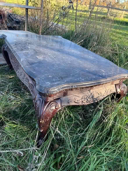 Photo of free Faux marble coffee table & shelves (Hinchey Rd, Marion Twp) #4