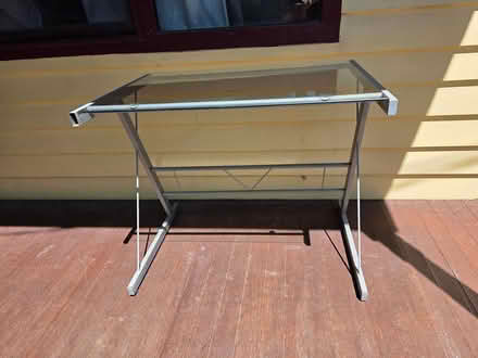 Photo of free Glass topped metal frame desk (Brunswick) #1