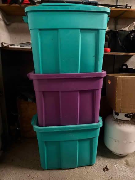 Photo of free 3 large plastic bins (Port Credit Cranberry Cove) #1