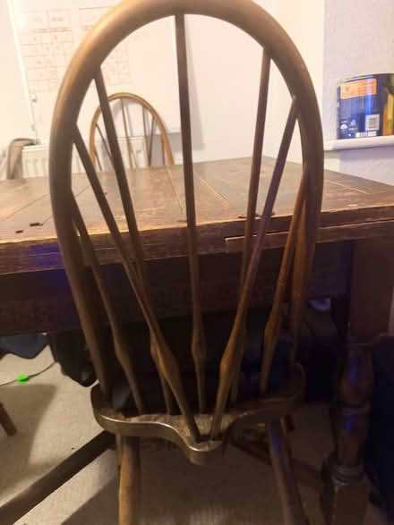 Photo of free Very old extendable wooden table and chairs (Swindon SN1) #3