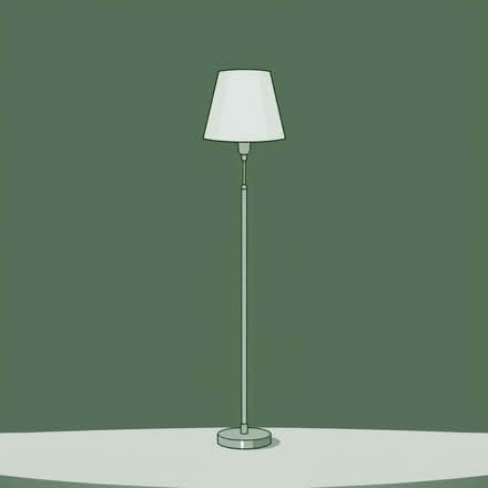 Photo of standard floor standing lamp, oak,brass or gold (Greenstead CO4) #1