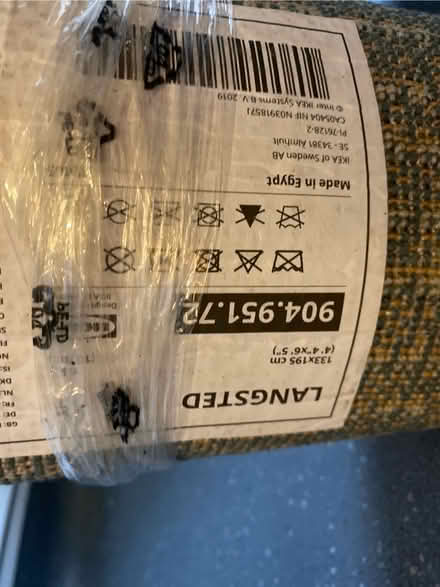 Photo of free IKEA rug grey blue (Ramsgate CT11) #2
