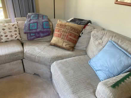 Photo of free 3 piece sectional couch, off-white (Stevens Creek and Lawrence) #3