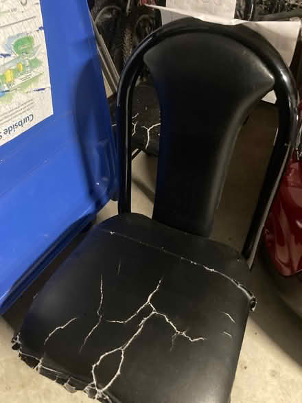 Photo of free Two matching chairs, black metal (Stevens Creek and Lawrence) #1