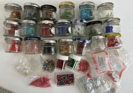 Photo of free Little pots of beads and sequins (KT23 Great Bookham) #1