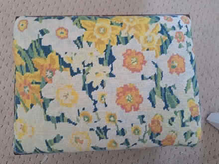 Photo of free Cross-stitched pouffe foot-rest (Milber TQ12) #1