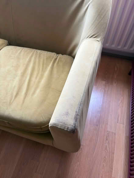 Photo of free Velvet sofa. Mustard colour (Mottingham SE9) #2