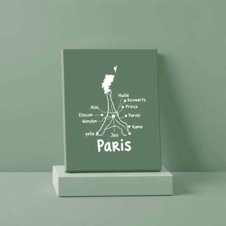 Photo of free Paris map/names picture - print on box canvas (The Cedars Estate WD3) #1