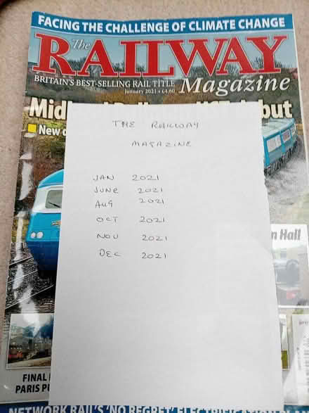 Photo of free Railway magazine 2021 (South Stifford RM20) #1