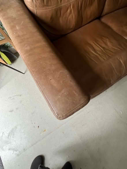 Photo of free Leather Two seater Sofa (Elsenham) #3