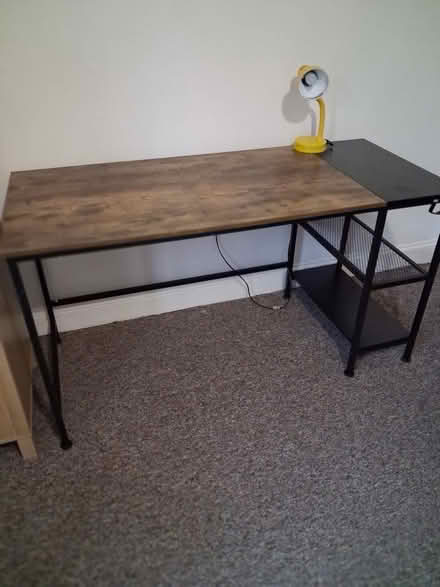 Photo of free Large wood/black desk (Primrose LA1) #1