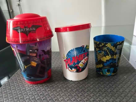 Photo of free Kids plastic cups - Batman and planet kids design (Loanhead EH20) #1