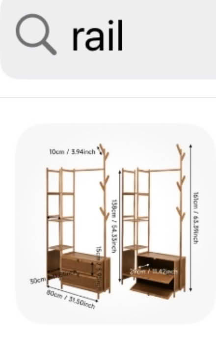 Photo of free Wardrobe/rail/shelving (Coleridge Ward CB1) #1