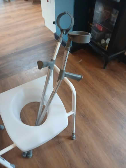 Photo of free walker, shower/toilet seat, crutch (Forden) #1