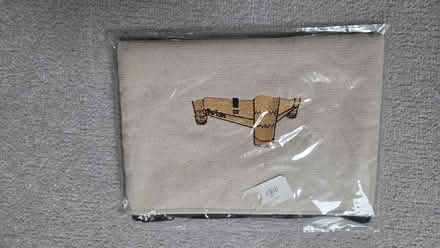 Photo of free Beige Fabric Zip Pouch with Embroidered Castle Design (New) (Kidlington OX5) #2