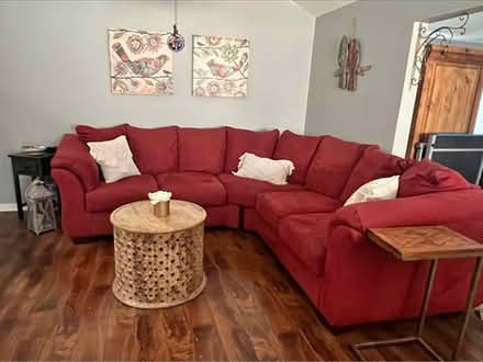 Photo of Red or Burgundy Sofa/ Loveseat/Sect (Up by Mission Lakes Countryclb) #3
