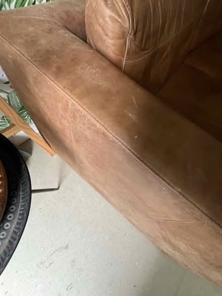 Photo of free Leather Two seater Sofa (Elsenham) #4