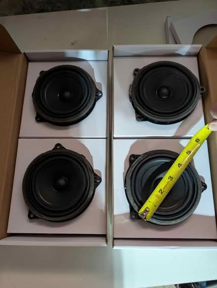 Photo of free 4 small car speakers (Davis Square) #1
