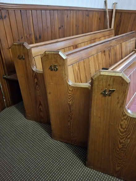 Photo of free Pew with 1 angled arm Danby Chapel (Ainthorpe YO21) #2