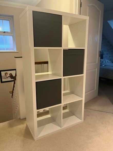 Photo of free White shelving unit (IKEA "KALLAX") (Bisley GU24) #3